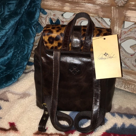 🌸Patricia Nash Aberdeen Leopard Haircalf Backpack - Picture 2 of 6